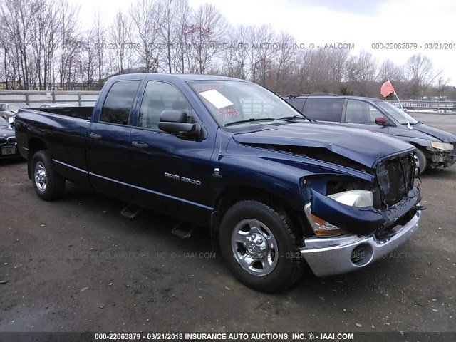 3D7KR28CX6G257881 - 2006 DODGE RAM 2500 ST/SLT Dark Blue photo 1