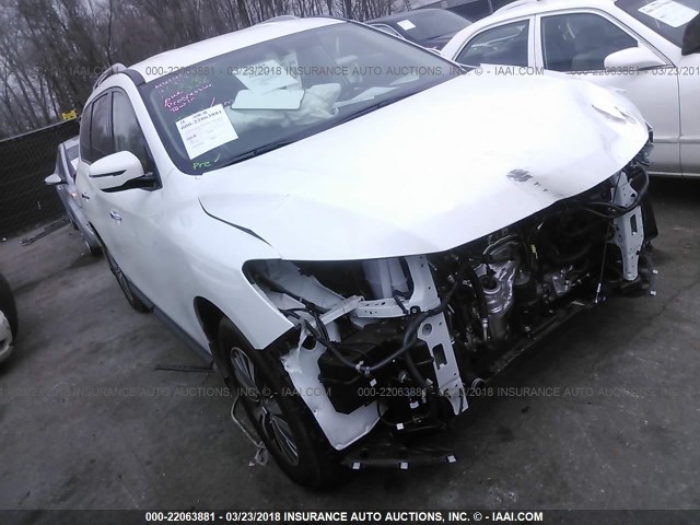 5N1DR2MN3JC621981 - 2018 NISSAN PATHFINDER S/SV/SL/PLATINUM 白色 照片 1