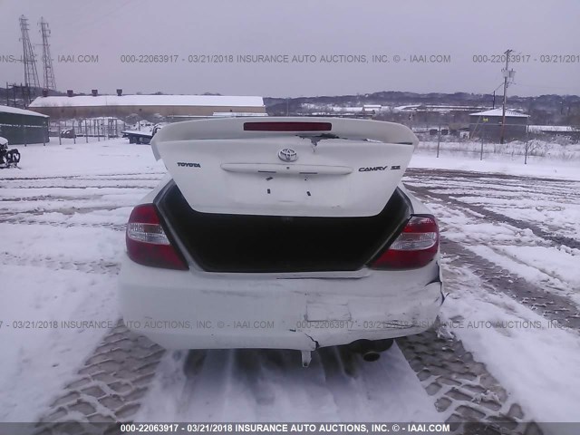 JTDBE32KX30176522 - 2003 TOYOTA CAMRY LE/XLE Սպիտակ լուսանկար 6