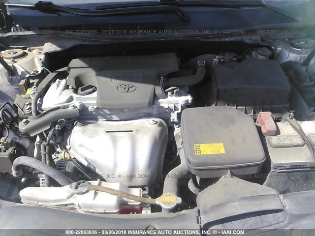 4T4BF1FK6CR218092 - 2012 TOYOTA CAMRY SE/LE/XLE SILVER photo 10