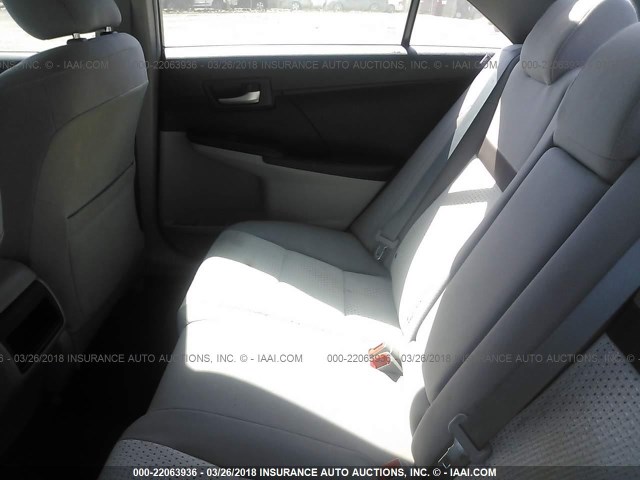 4T4BF1FK6CR218092 - 2012 TOYOTA CAMRY SE/LE/XLE SILVER photo 8