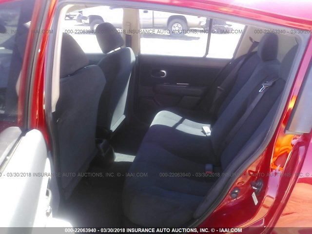 3N1BC1CP2CK198787 - 2012 NISSAN VERSA S/SL RED photo 8