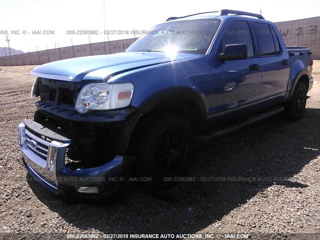 1FMEU51E29UA08250 - 2009 FORD EXPLORER SPORT TR XLT BLUE photo 2