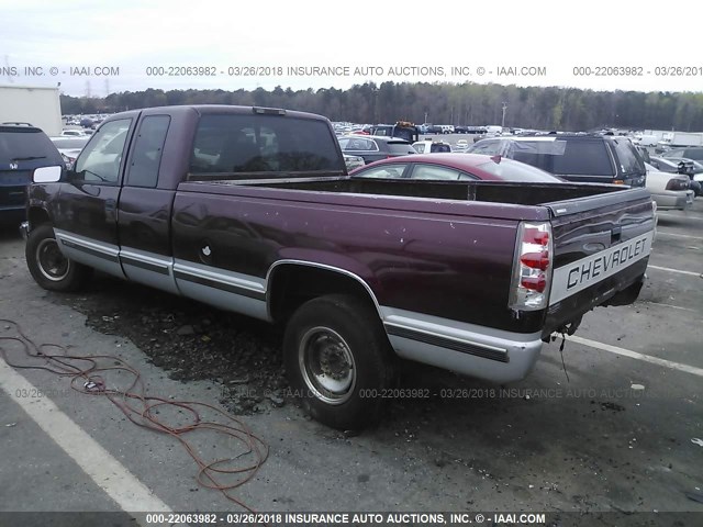 1GCGC29R3TE254439 - 1996 CHEVROLET GMT-400 C2500 BURGUNDY photo 3