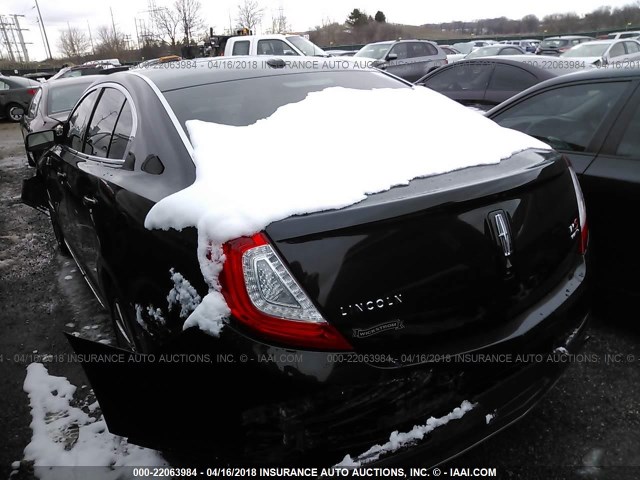 1LNHL9FT1DG601233 - 2013 LINCOLN MKS BLACK photo 3