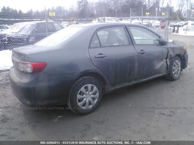 2T1BU4EE8BC638708 - 2011 TOYOTA COROLLA S/LE GRAY photo 4