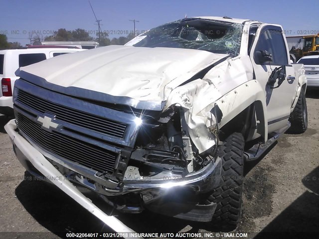 3GCUKSEC5EG274291 - 2014 CHEVROLET SILVERADO K1500 LTZ WHITE photo 2