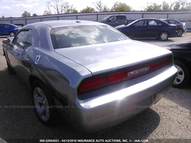 2C3CDYAG6DH736877 - 2013 DODGE CHALLENGER SXT GRAY photo 3