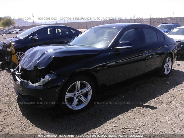 WBA3B1C50FK139303 - 2015 BMW 320 I BLACK photo 2