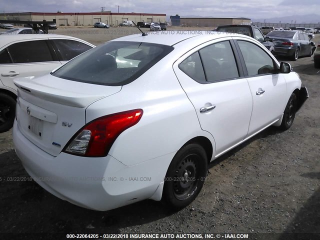 3N1CN7AP2DL821180 - 2013 NISSAN VERSA S/S PLUS/SV/SL WHITE photo 4