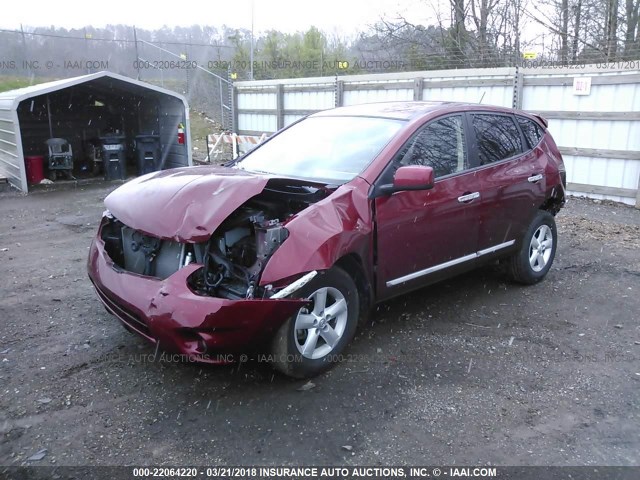 JN8AS5MT0DW549124 - 2013 NISSAN ROGUE S/SV RED photo 2