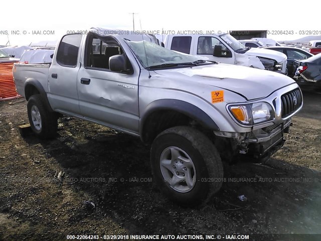 5TEHN72N73Z193984 - 2003 TOYOTA TACOMA DOUBLE CAB ვერცხლისფერი ფოტო 1