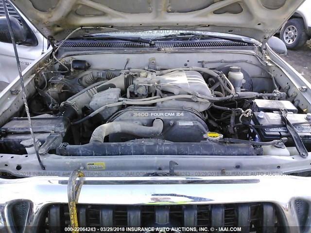 5TEHN72N73Z193984 - 2003 TOYOTA TACOMA DOUBLE CAB ვერცხლისფერი ფოტო 10