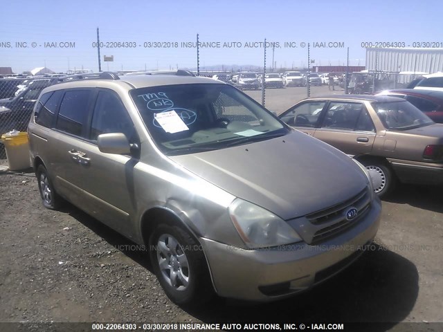 KNDMB233X86255812 - 2008 KIA SEDONA EX/LX GOLD photo 1