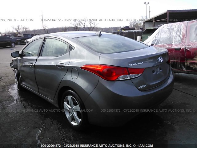 5NPDH4AE4DH289842 - 2013 HYUNDAI ELANTRA GLS/LIMITED GRAY photo 3