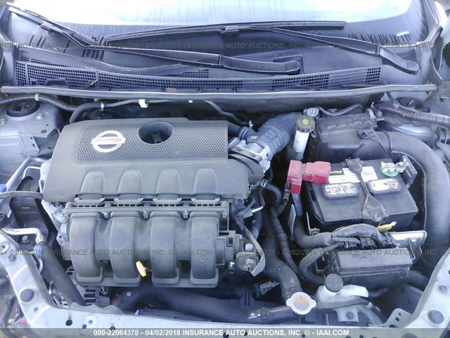 3N1AB7AP2EL612975 - 2014 NISSAN SENTRA S/SV/SR/SL 银色 照片 10