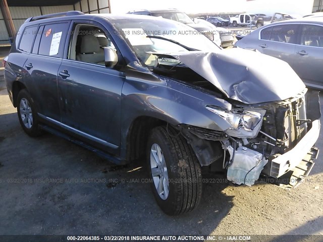 5TDZA3EH0DS042059 - 2013 TOYOTA HIGHLANDER PLUS GRAY photo 1