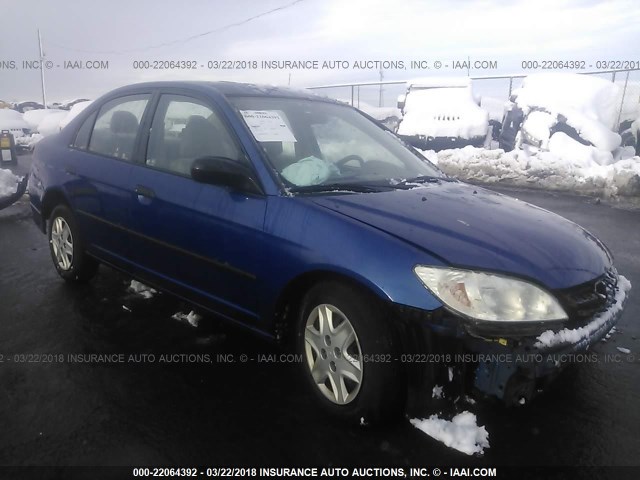 2HGES16354H570232 - 2004 HONDA CIVIC DX VP ლურჯი ფოტო 1