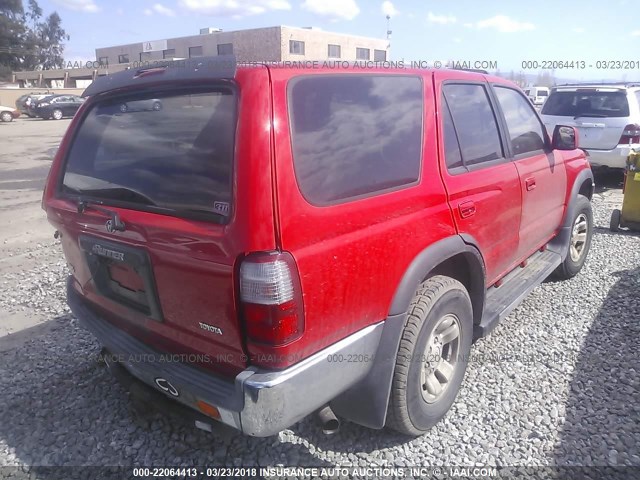 JT3GN86R5T0012657 - 1996 TOYOTA 4RUNNER SR5 RED photo 4