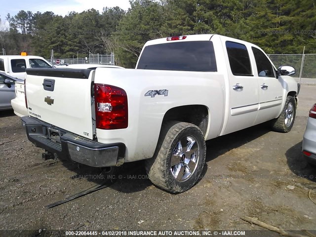 3GCPKTE38BG240974 - 2011 CHEVROLET SILVERADO K1500 LTZ WHITE photo 4