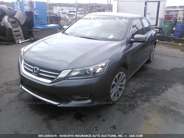 1HGCR2F51DA802852 - 2013 HONDA ACCORD SPORT BLACK photo 2