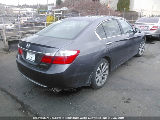 1HGCR2F51DA802852 - 2013 HONDA ACCORD SPORT BLACK photo 4