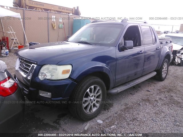 1FMEU53E98UB03979 - 2008 FORD EXPLORER SPORT TR LIMITED BLUE photo 2