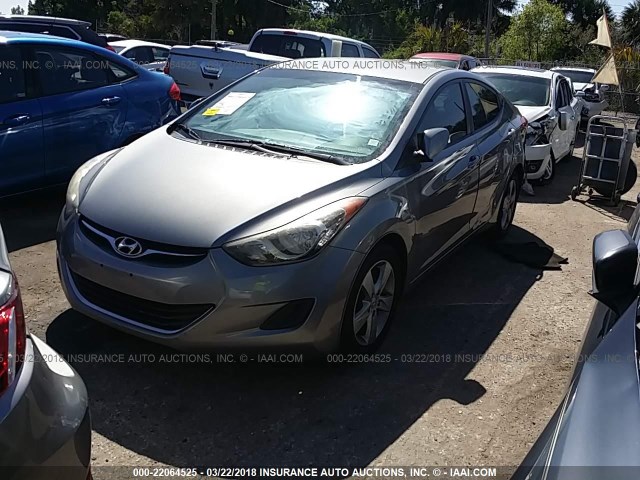 KMHDH4AE3BU131779 - 2011 HYUNDAI ELANTRA GLS/LIMITED GRAY photo 2