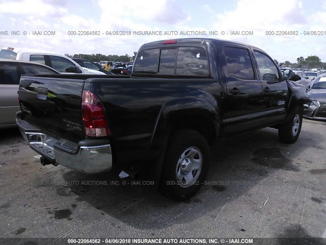 3TMJU62N57M032499 - 2007 TOYOTA TACOMA DOUBLE CAB PRERUNNER BLACK photo 4