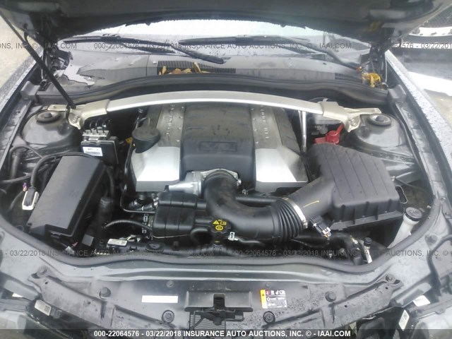 2G1FG1EW2F9266894 - 2015 CHEVROLET CAMARO SS GRAY photo 10