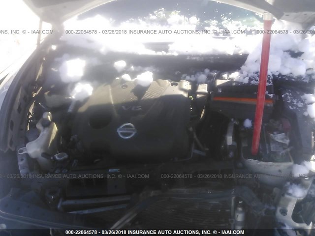 1N4AA5APXCC852701 - 2012 NISSAN MAXIMA S/SV SILVER photo 10