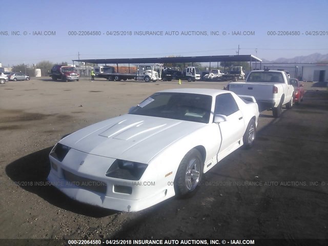 1G1FP23F8ML154714 - 1991 CHEVROLET CAMARO Z28 WHITE photo 2