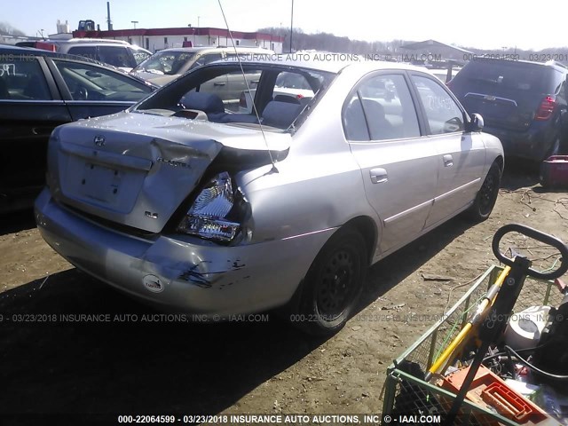 KMHDN45D61U229729 - 2001 HYUNDAI ELANTRA GLS/GT SILVER photo 4