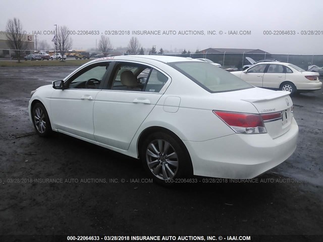 1HGCP2F81BA093286 - 2011 HONDA ACCORD EXL WHITE photo 3