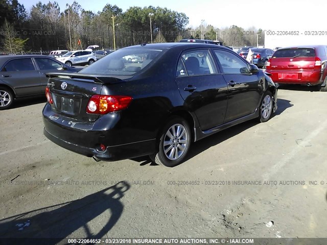 2T1BU4EE8AC434649 - 2010 TOYOTA COROLLA S/LE/XLE BLACK photo 4