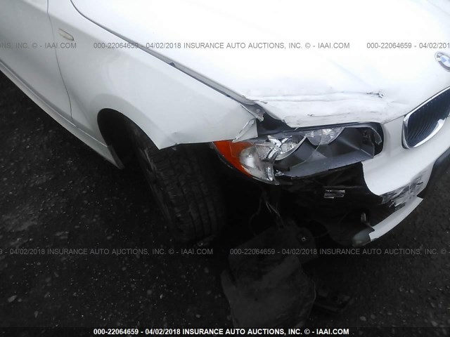 WBAUP73528VF09731 - 2008 BMW 128 I თეთრი ფოტო 6