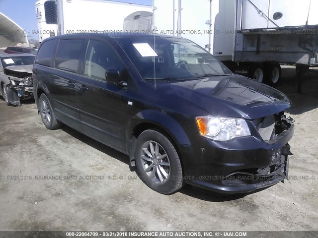 2C4RDGBG6ER406196 - 2014 DODGE GRAND CARAVAN SE BLUE photo 1