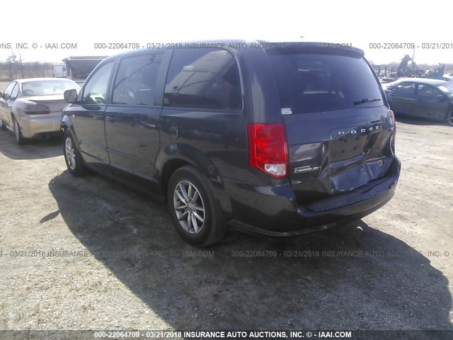 2C4RDGBG6ER406196 - 2014 DODGE GRAND CARAVAN SE BLUE photo 3