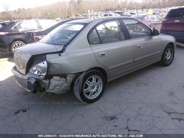 KMHDN46D75U975112 - 2005 HYUNDAI ELANTRA GLS/GT GOLD photo 4