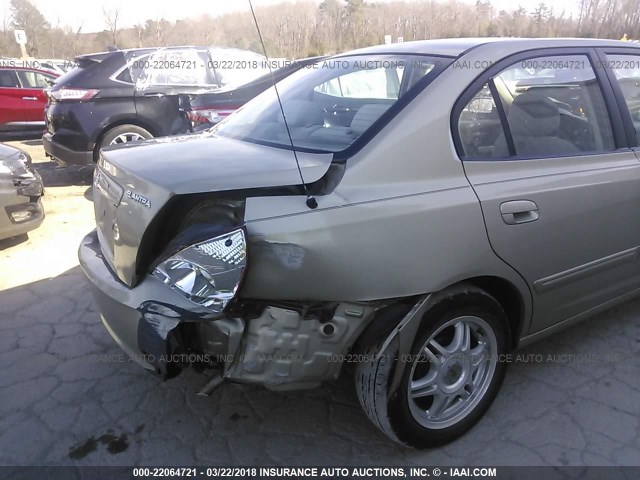 KMHDN46D75U975112 - 2005 HYUNDAI ELANTRA GLS/GT GOLD photo 6