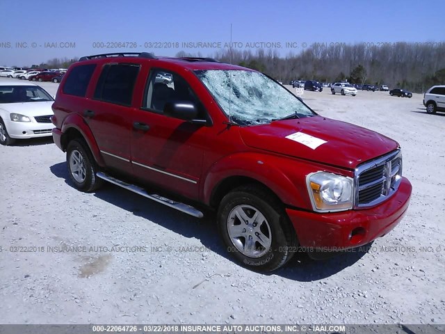 1D4HD58D45F619011 - 2005 DODGE DURANGO LIMITED RED photo 1