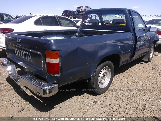 JT4RN81D7K0011198 - 1989 TOYOTA PICKUP 1/2 TON SHORT WHEELBASE DLX BLUE photo 4