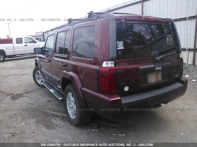 1J8HH48N68C187783 - 2008 JEEP COMMANDER SPORT MAROON photo 3