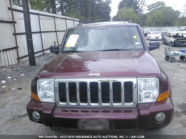 1J8HH48N68C187783 - 2008 JEEP COMMANDER SPORT MAROON photo 6