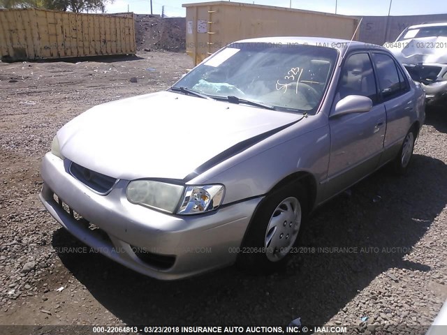 1NXBR12E11Z481847 - 2001 TOYOTA COROLLA CE/LE/S TAN photo 2