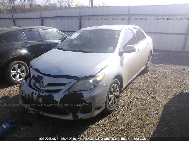 JTDBU4EE4B9126823 - 2011 TOYOTA COROLLA S/LE SILVER photo 2