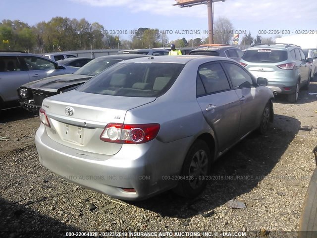 JTDBU4EE4B9126823 - 2011 TOYOTA COROLLA S/LE SILVER photo 4