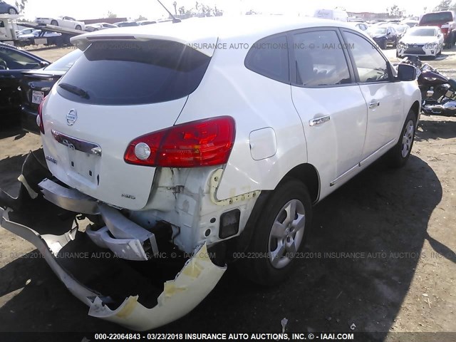 JN8AS5MV0BW287913 - 2011 NISSAN ROGUE S/SV/KROM WHITE photo 4