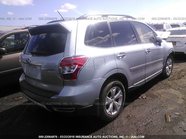 JF2SJAJC2EH438226 - 2014 SUBARU FORESTER 2.5I LIMITED SILVER photo 4