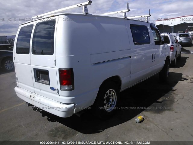 1FTHE24H8SHA23448 - 1995 FORD ECONOLINE E250 VAN WHITE photo 4